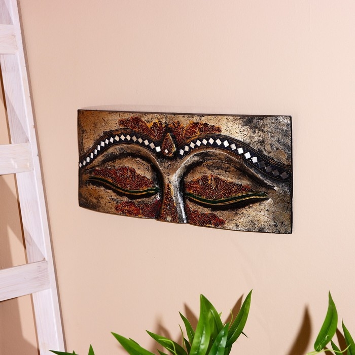 Панно настенное  Панно настенное "Глаза" албезия, микс, 50х2х20 см