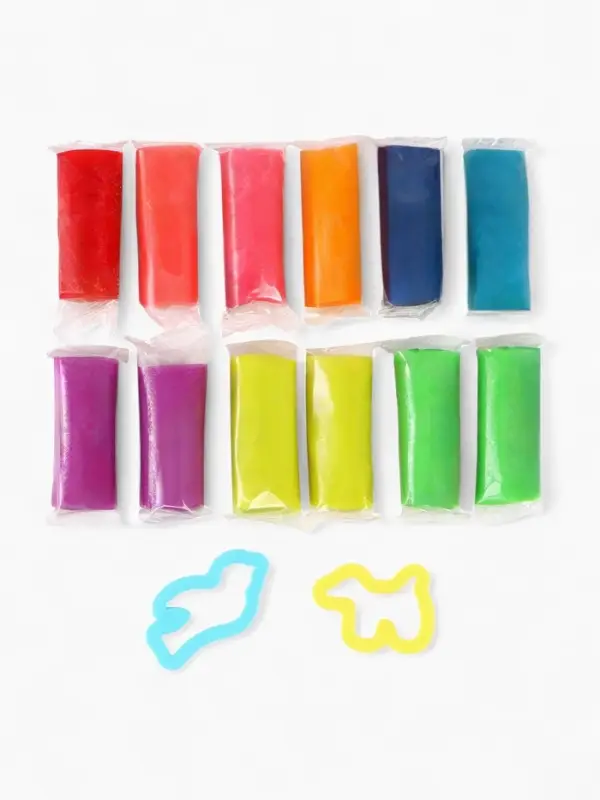 Воздушный пластилин,12 цветов, 30 г, в ведерке, Смешарики