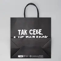 Пакет подарочный, упаковка, &laquo;Так себе, а не подарок&raquo;, 22&times;22&times;11 см