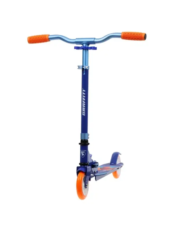 Самокат городской GRAFFITI Comfort 120, складной, колёса PU 120 мм, ABEC 7 Carbon, синий