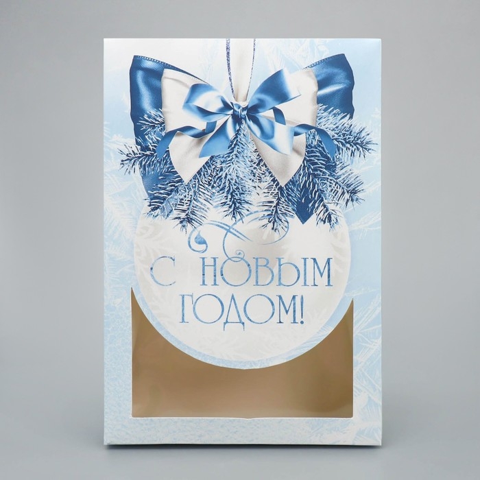 Коробка подарочная новогодняя складная «Снежный шар», 15 х 7 х 22 см, Новый год Коробка подарочная новогодняя складная «Снежный шар», 15 х 7 х 22 см, Новый год