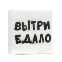 Салфетки бумажные однослойные &laquo;ВыТрИ ЕдАлО&raquo;, 24&times;24 см, 20 шт.