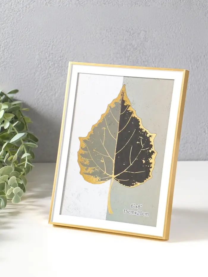 Фоторамка пластик 15х20 см "Современная классика" золото и белый 20,8х15,8х1,5 см