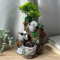 Фонтан настольный &laquo;Ведёрки под деревом&raquo;, 32&times;15&times;13 см, с подсветкой