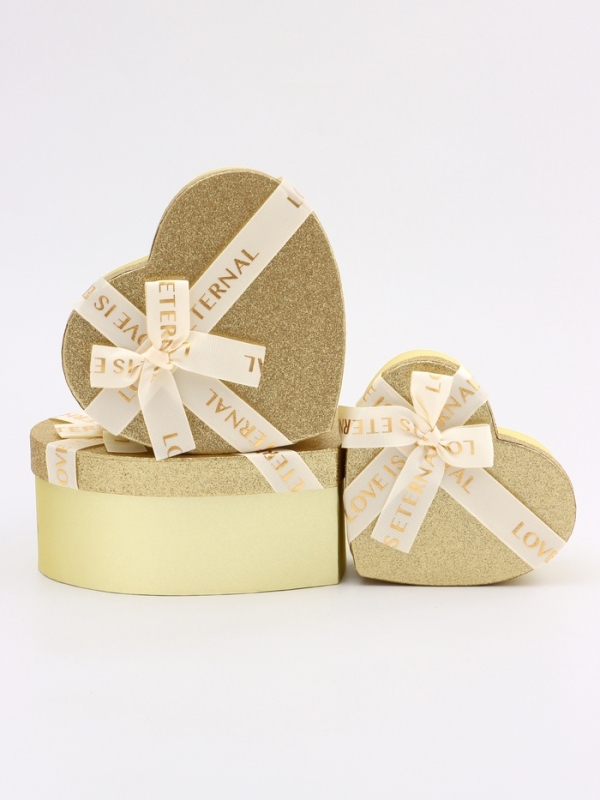 Набор коробок 3 в 1 сердца 22 х 20 х 9;  18.5 х 17 х 7.5; 1 6 х 14 х 6 см