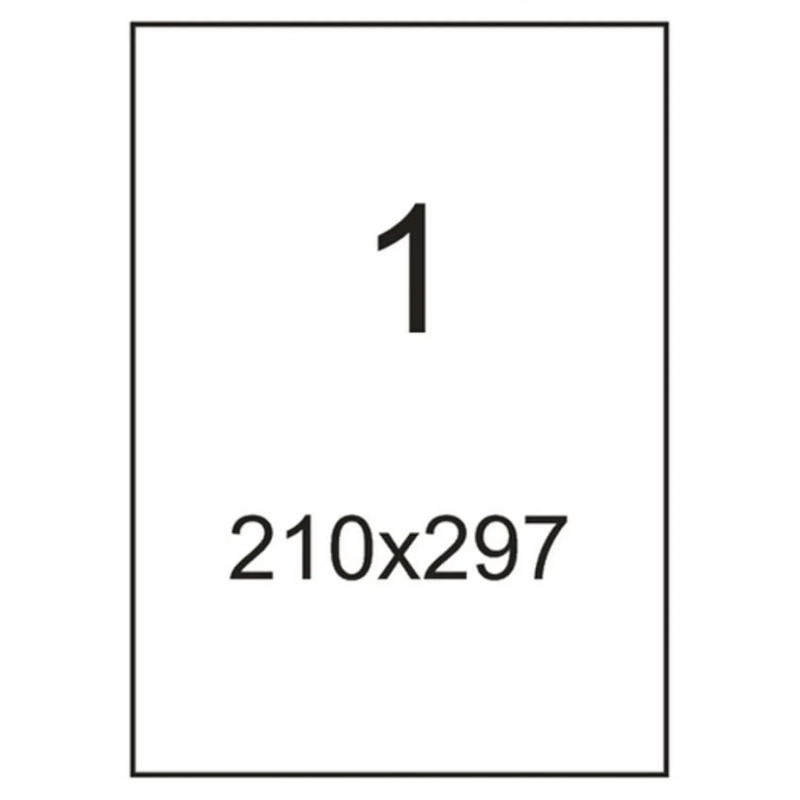 Этикетки самоклеящиеся кауч.к 210х297 белая (100л/уп)