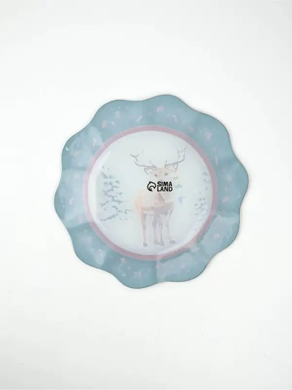 Тарелка новогодняя плоская &laquo;Лесная сказка&raquo;, d=23 см