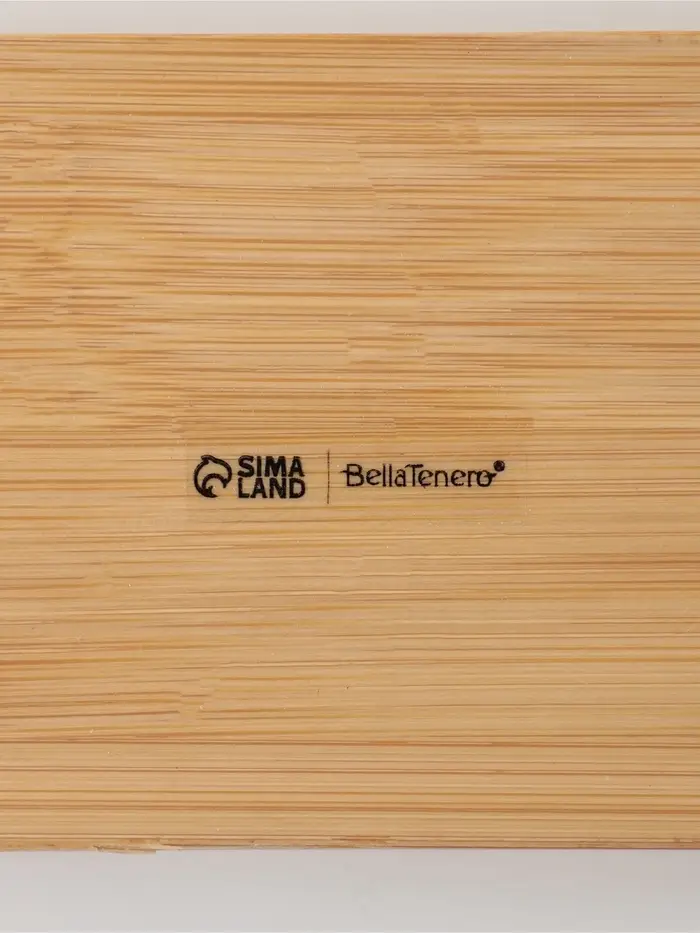 Набор для специй BellaTenero, солонка 130 мл, перечница 130 мл, на бамбуковой подставке, фарфор, белый