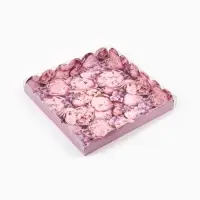 Коробка для печенья, кондитерская упаковка с пластиковой крышкой, &laquo;Цвети от счастья&raquo;, 21&times;21&times;3 см