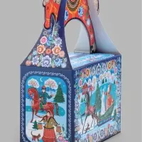 Подарочная коробка новогодняя &laquo;Расписная&raquo; 305&times;233&times;120, для сладких подарков