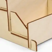 Подставка под открытки 12 ячеек по 10.8 см, 34.5&times;23&times;25 см, толщина 3 мм, бежевая