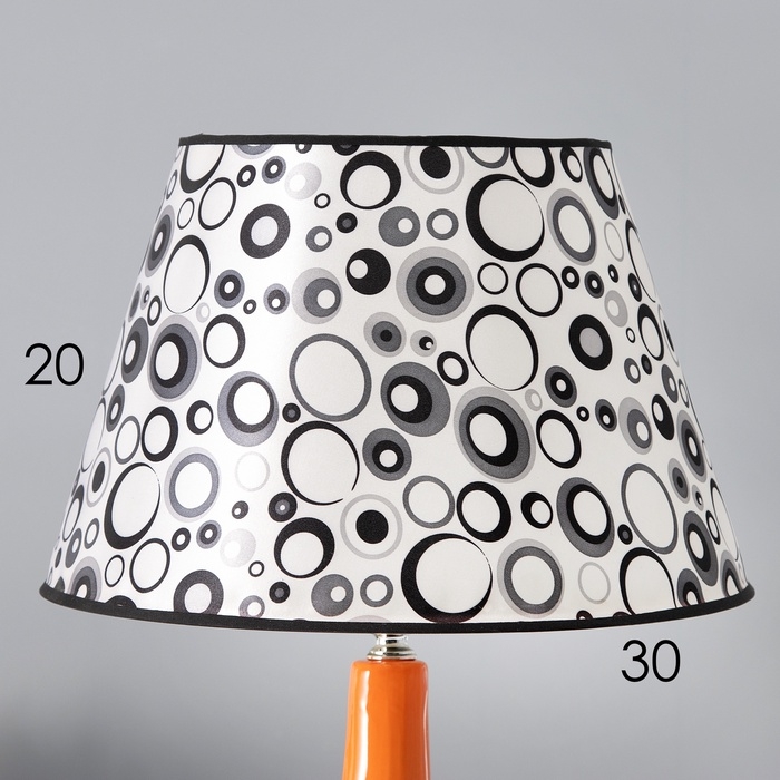Настольная лампа с абажуром RISALUX «Аджена», Е27, 40 Вт, круги, 30×30×32.5 см Настольная лампа с абажуром RISALUX «Аджена», Е27, 40 Вт, круги, 30×30×32.5 см