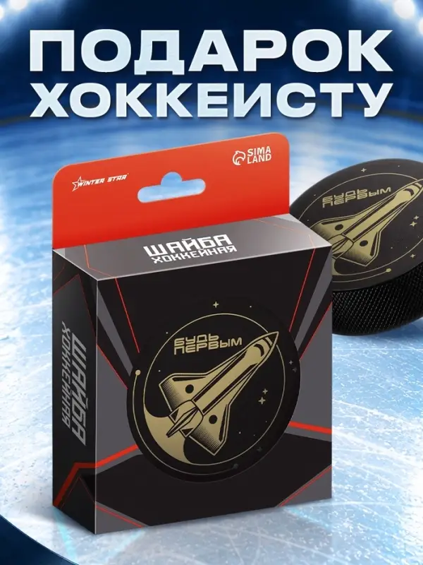 Шайба хоккейная Winter Star, детская, d=6 см
