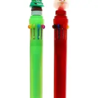 Ручка шариковая многоцветная Calligrata &laquo;Ёлка&raquo;, автоматическая, 10 цветов, 0.7 мм, подарочная, МИКС