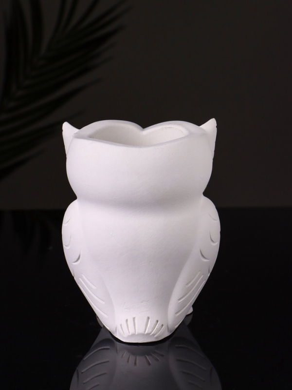 Кашпо "Сова" 10х7 см, натуральный