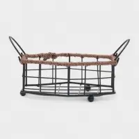 Корзинка универсальная Доляна, 17.5&times;20&times;7.5 см, чёрная