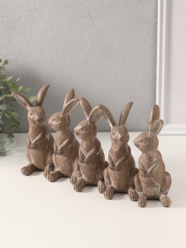 Сувенир полистоун Сувенир полистоун "Пять зайцев" тёмное серебро 29,8х8,5х15,3 см