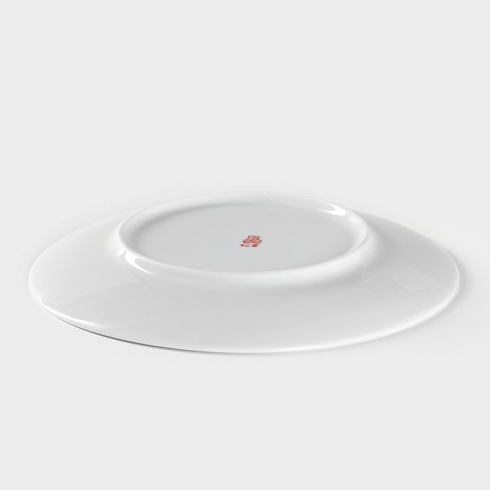 Тарелка фарфоровая &laquo;Лев&raquo;, d=20 см, белая