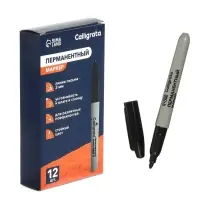 Маркеры перманентные Calligrata 12 штук, 3.0 мм, чёрный