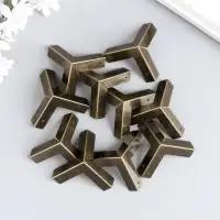 Уголок (накладка) для шкатулок металл набор 10 шт 3х3х3 см Уголок (накладка) для шкатулок металл набор 10 шт 3х3х3 см