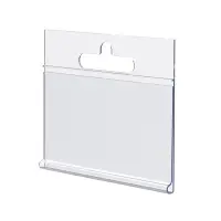 Ценникодержатель на крючок, подвесной, 7&times;3.9 см, прозрачный