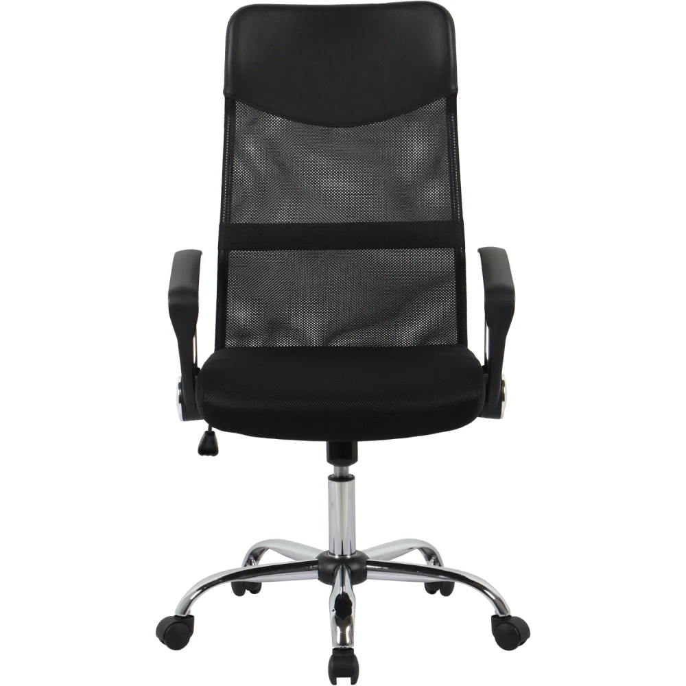 Кресло BN_Hg_EChair-588 TTW сетка/ткань/кожзам черный хром