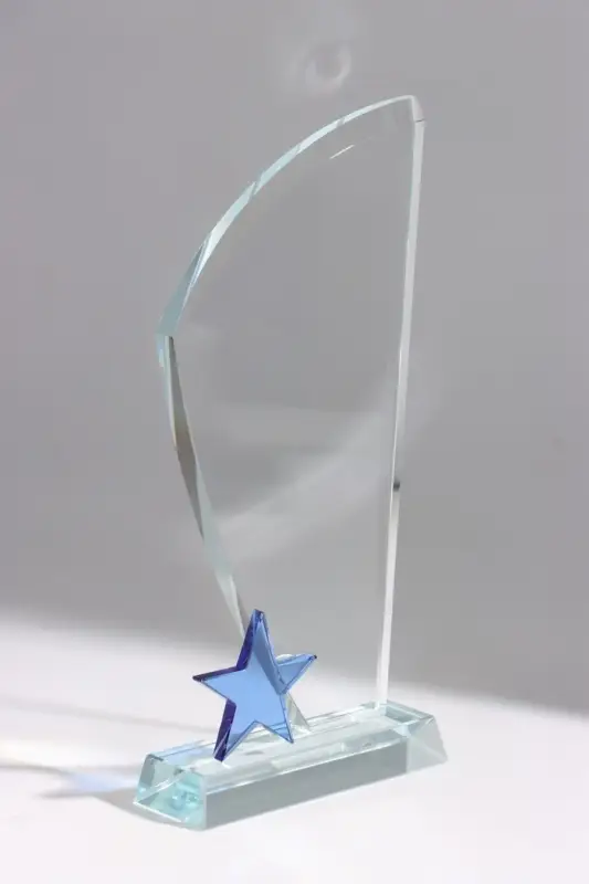 Стела стеклянная &laquo;Звёздочка и парус&raquo;, 12&times;4&times;25 см