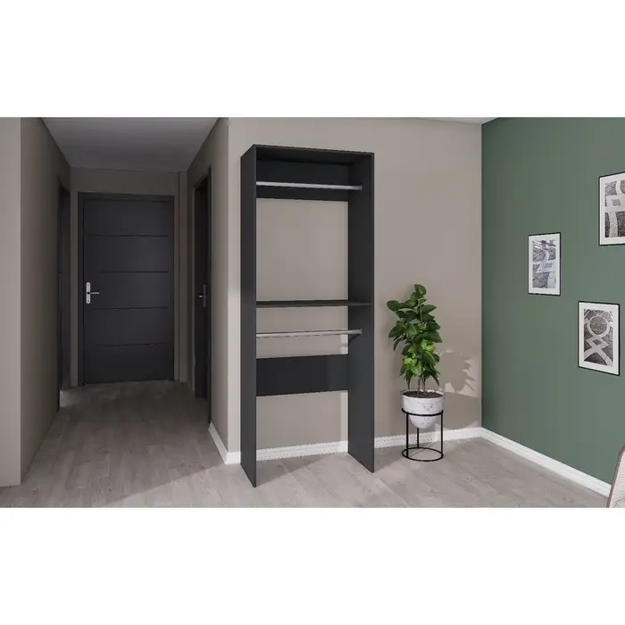 Модульная Гардеробная система Модус вешалка 2,09х0,8х0,42 графит