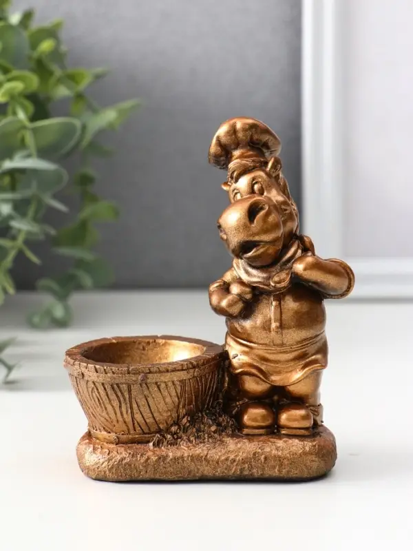 Фигура с подставкой для мелочей «Шеф повар», 12×9.5×5.5 см, бронза Фигура с подставкой для мелочей «Шеф повар», 12×9.5×5.5 см, бронза