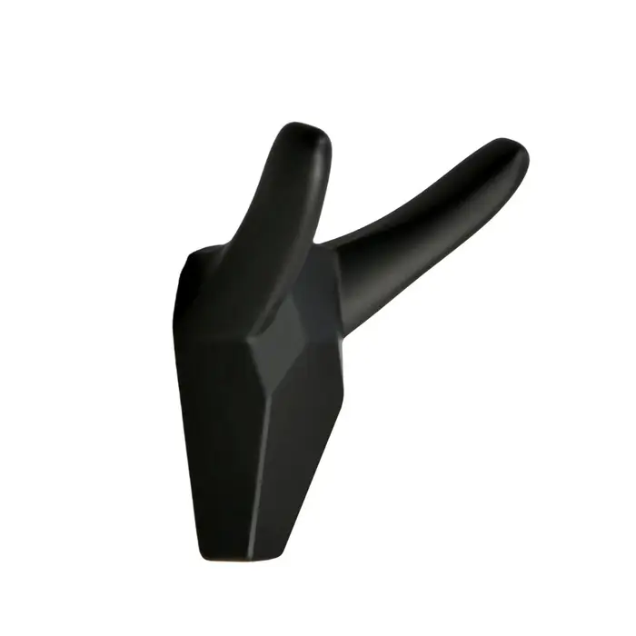 Крючок мебельный CAPPIO HORN, двухрожковый, цвет черный, 3 шт.