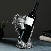 Подставка под бутылку &laquo;Волк&raquo;, 25&times;17&times;13 см, под сталь