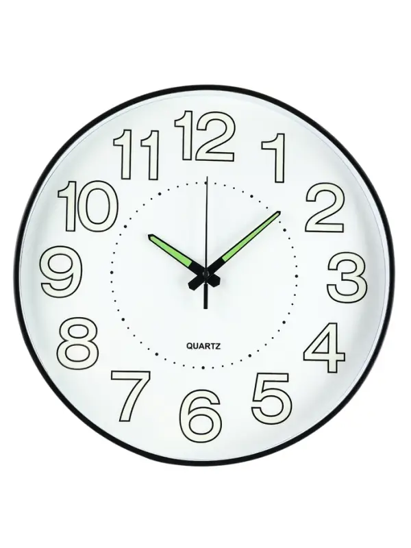 Часы настенные интерьерные &laquo;Классика&raquo;, плавный ход, светящиеся, d=35 см