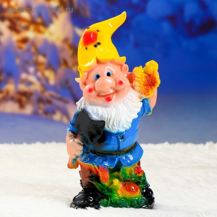 Садовая фигура  Садовая фигура "Гном-дровосек" 31х14х10см