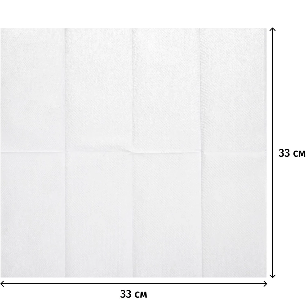 Салфетки бумажные Protissue 1сл 33х33 белые 100шт в уп С232