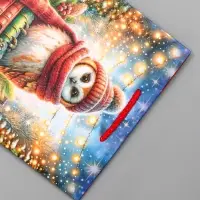 Пакет подарочный новогодний ламинированный, «Сова» , 18×10×22.3 см