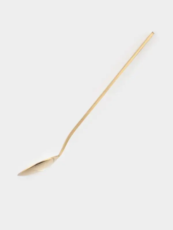 Ложка чайная Magistro Desire, длина 13 см, нержавеющая сталь, золотистая