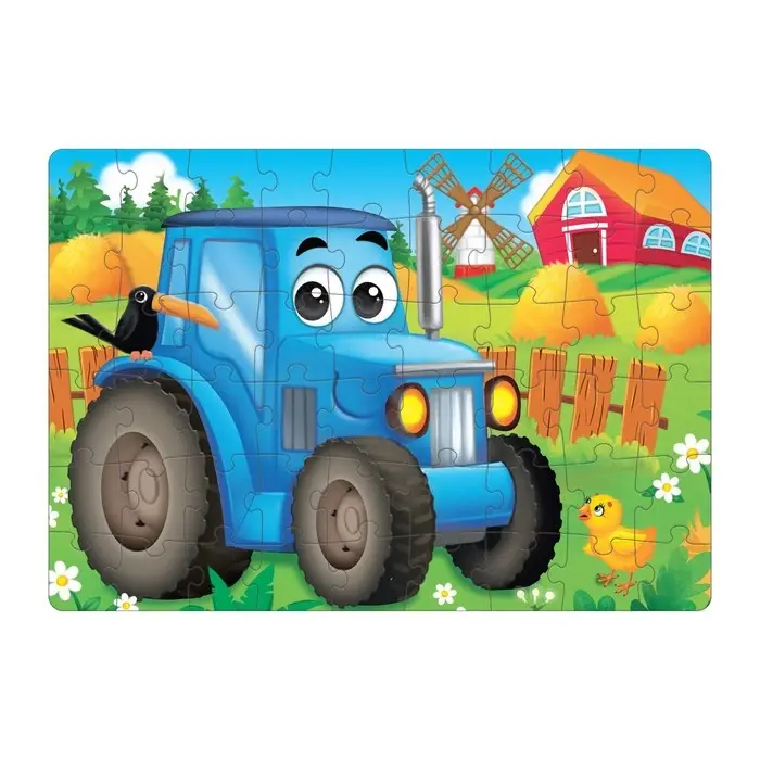Пазл детский «Весёлый трактор», 54 элемента Пазл детский «Весёлый трактор», 54 элемента