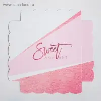 Коробка для печенья, кондитерская упаковка с пластиковой крышкой, Sweet moment, 15 х 15 х 3 см