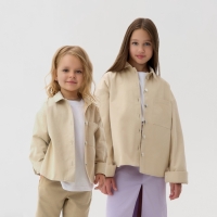 Рубашка детская MINAKU: Jeans collection, цвет бежевый, рост 158 см
