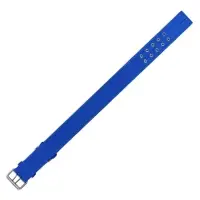 Ошейник четырехслойный, 65&times;4 см, ОШ 54-60 см, с вертлюгом, полиэстер, синий