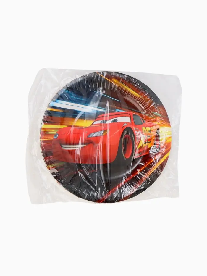 Тарелка одноразовая 18 см, набор 10 шт, Машинки