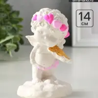 Фигурка гипс &laquo;Ангел со скрипкой&raquo;, 14&times;9&times;9 см, белый с росписью