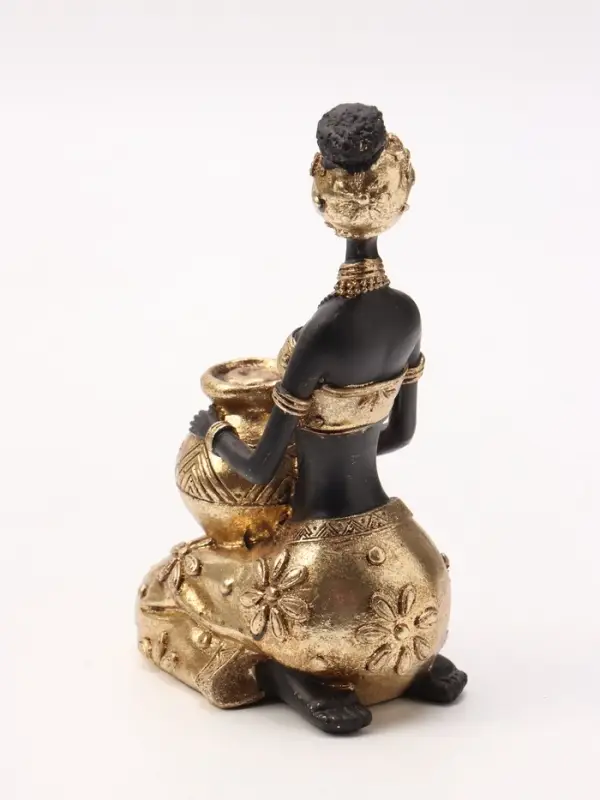 Фигура декоративная &laquo;Африканка в золотом наряде&raquo;, 9&times;6&times;15 см