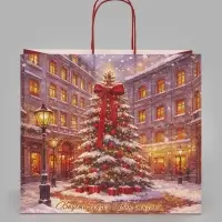 Пакет подарочный крафтовый &laquo;Сказка&raquo;, 32&times;28&times;15 см