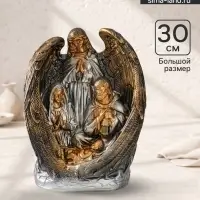 Фигура гипс &laquo;Ангел хранитель&raquo;, бронза с золотом, 30&times;23&times;14 см