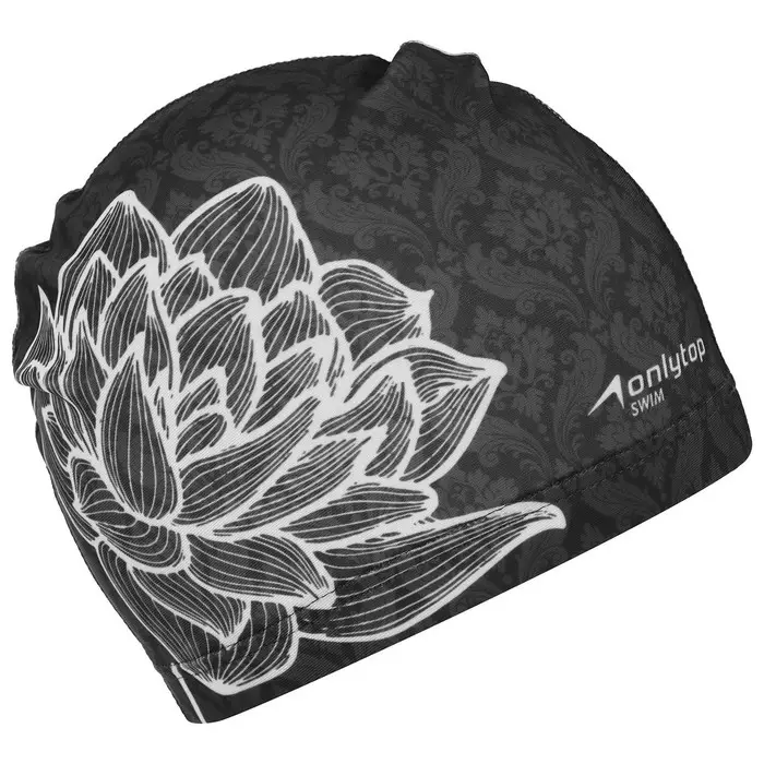 Шапочка для плавания женская ONLYTOP Swim &laquo;Цветок&raquo;, тканевая, обхват 54-60 см