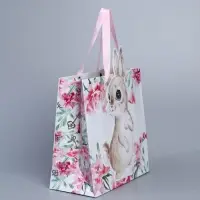 Пакет подарочный &laquo;Кролик&raquo;, объёмная деталь, 22&times;22&times;10 см