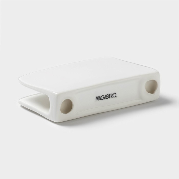 Салфетница фарфоровая Magistro «Бланш», 12×4×7 см, цвет белый