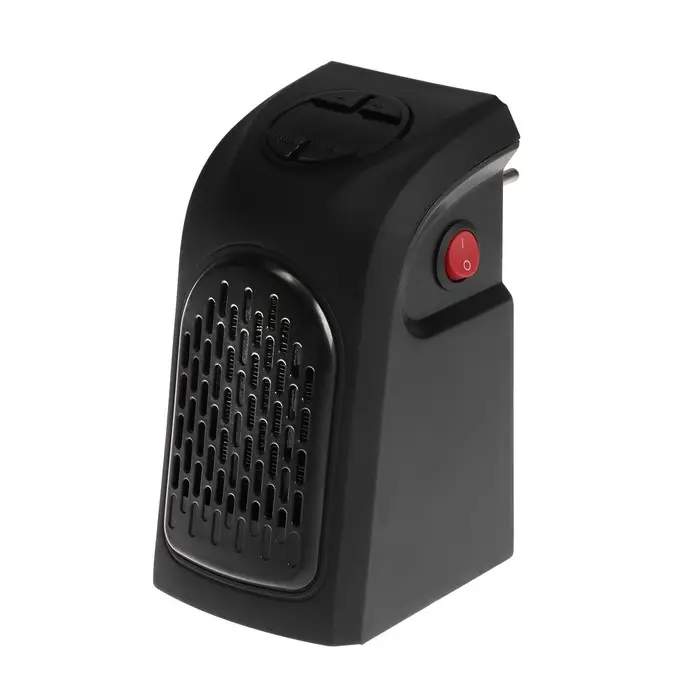 Тепловентилятор электрический Luazon LTO-02, портативный, 400 Вт, 23 м&sup2;, 2 режима, чёрный