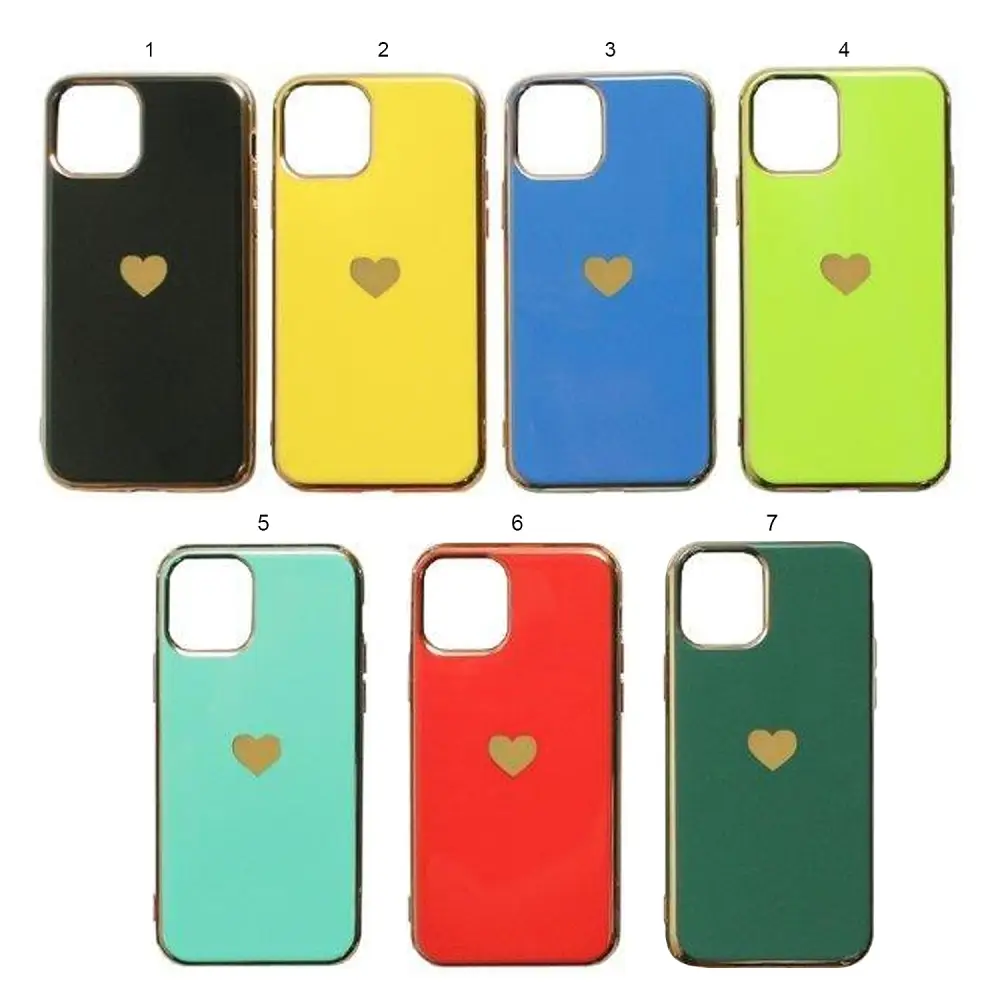 Чехол Iph 11 Pro Max цветной с сердцем